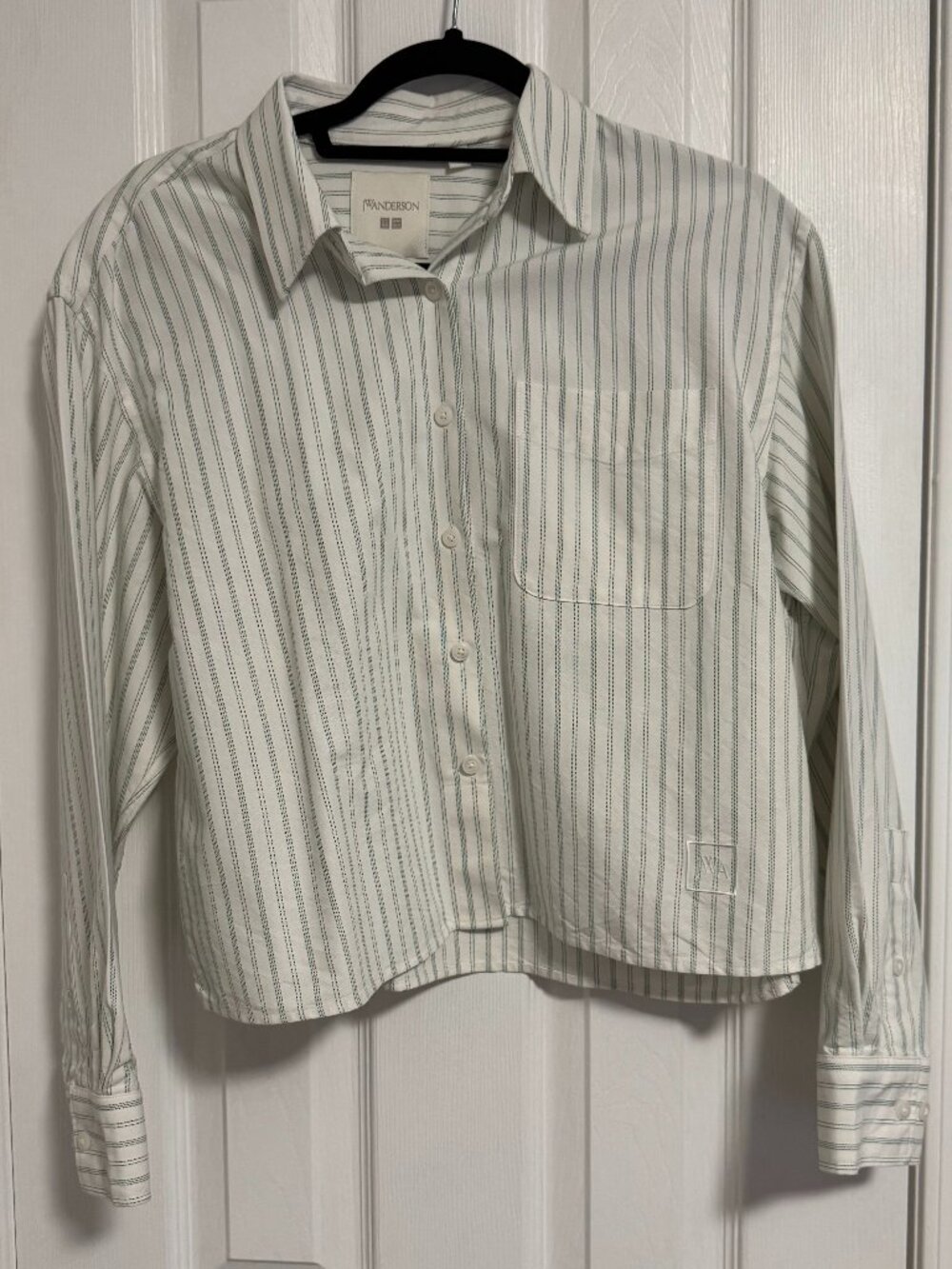 Uniqlo JW Anderson Oxford Boxy Long Sleeve Striped